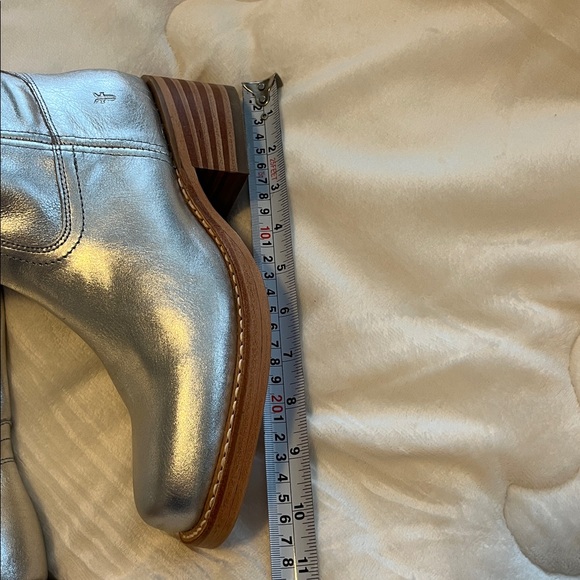 Frye 14L silver metallic harness knee-High boots - Picture 10 of 13